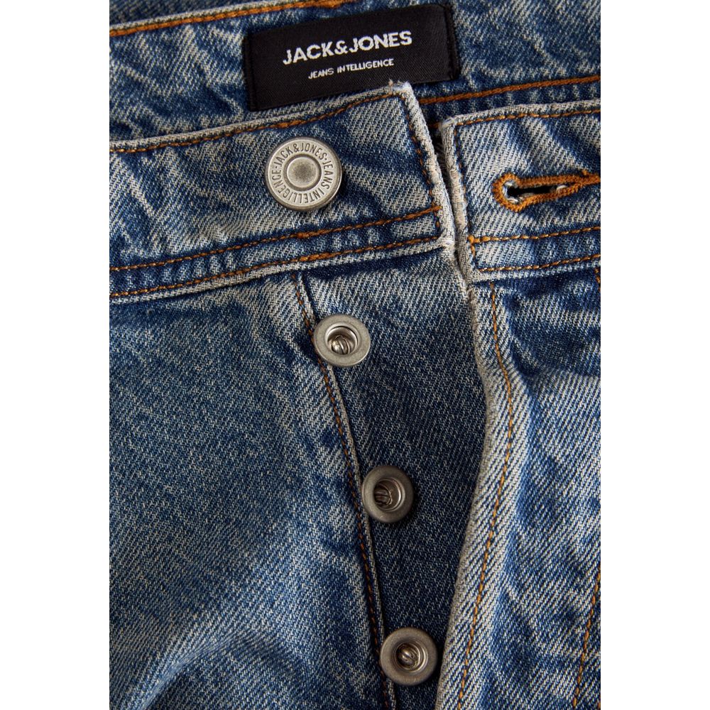 Jack Jones Blue Cotton Relaxed Fit Jeans | Regal Royce