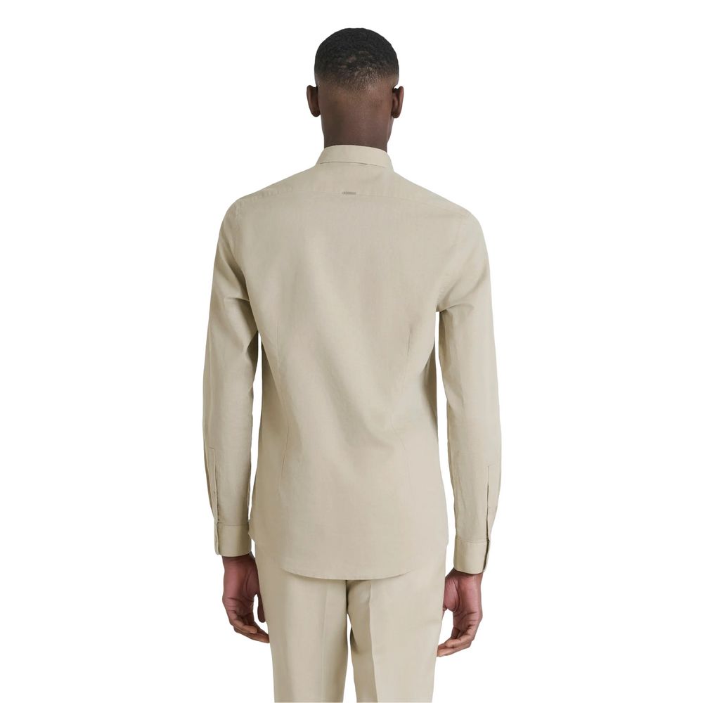 Antony Morato Beige Cotton Shirt | Regal Royce