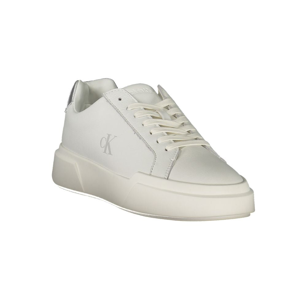 Calvin Klein Bianco Polyurethane Women Sneaker | Regal Royce