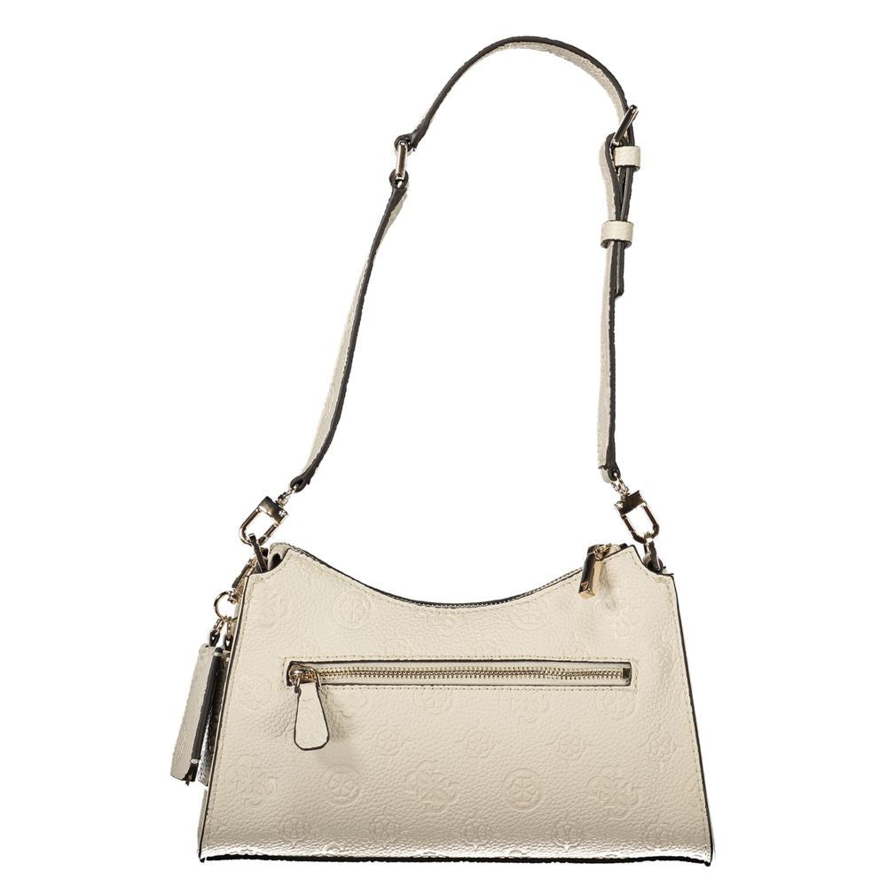Guess Jeans Beige Polyurethane Women's Shoulder Bag | Regal Royce