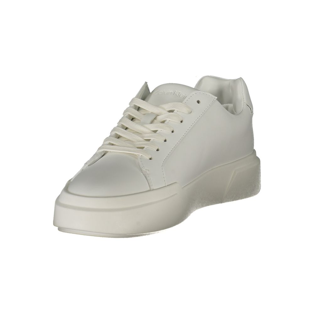 Calvin Klein Bianco Polyurethane Women Sneaker | Regal Royce