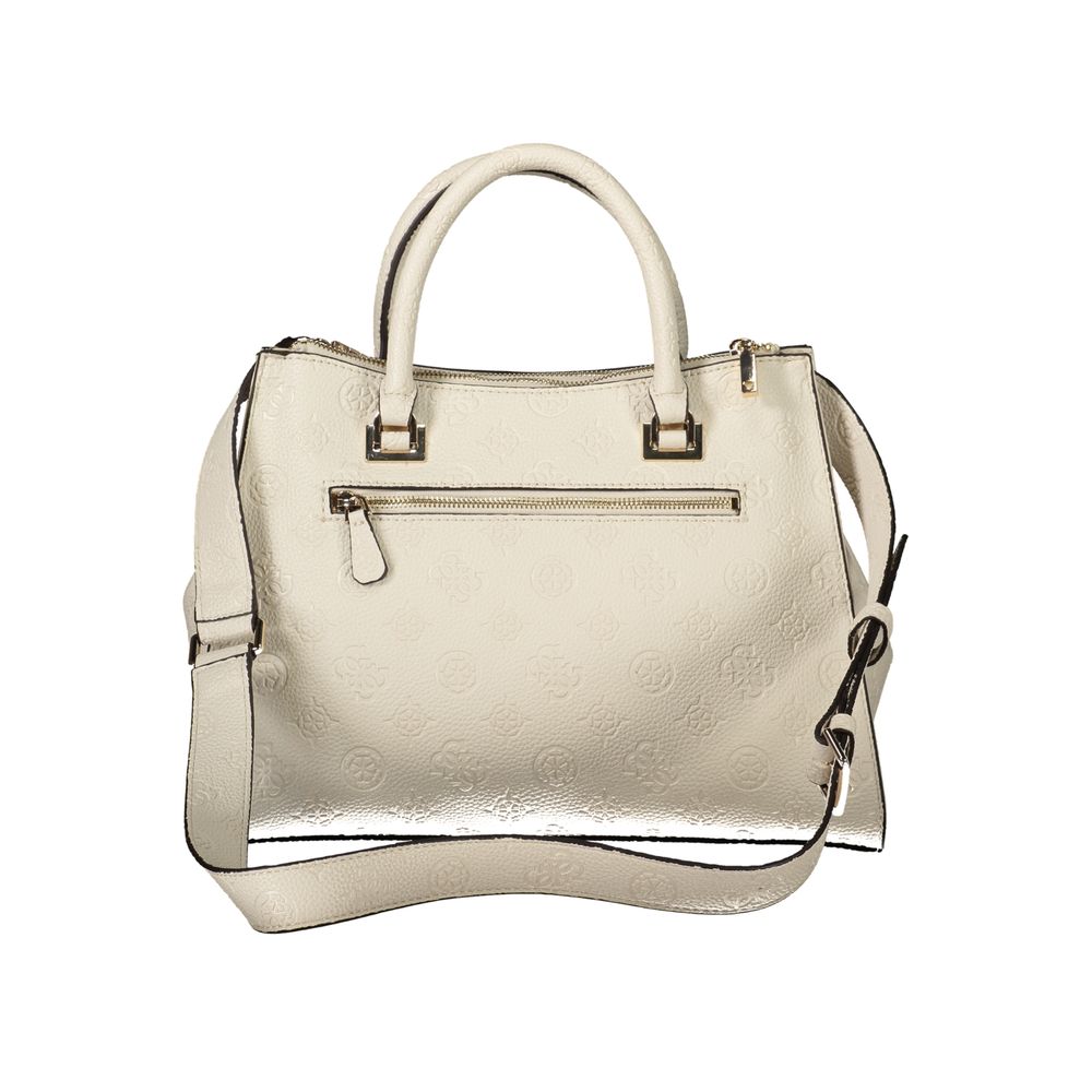 Guess Jeans Beige Polyurethane Women's Handbag | Regal Royce