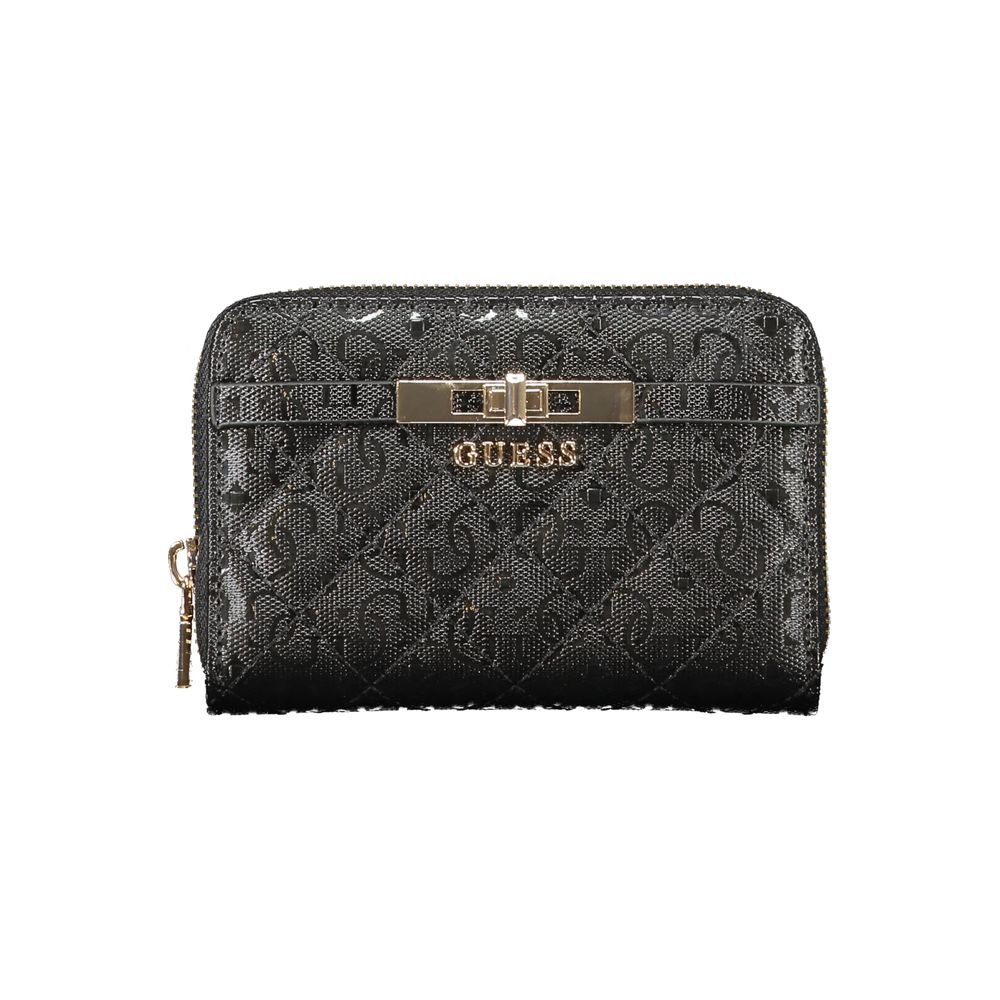 Guess Jeans Black Polyurethane Women Wallet | Regal Royce