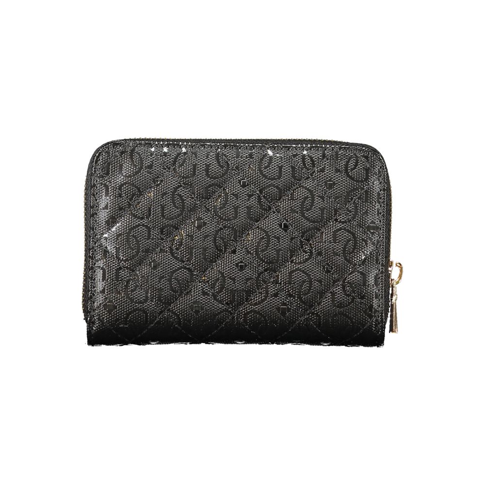 Guess Jeans Black Polyurethane Women Wallet | Regal Royce
