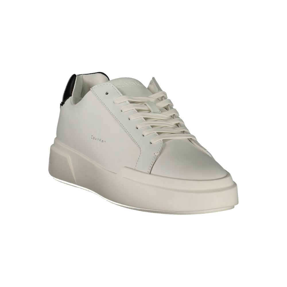 Calvin Klein Bianco Leather Men Sneaker | Regal Royce