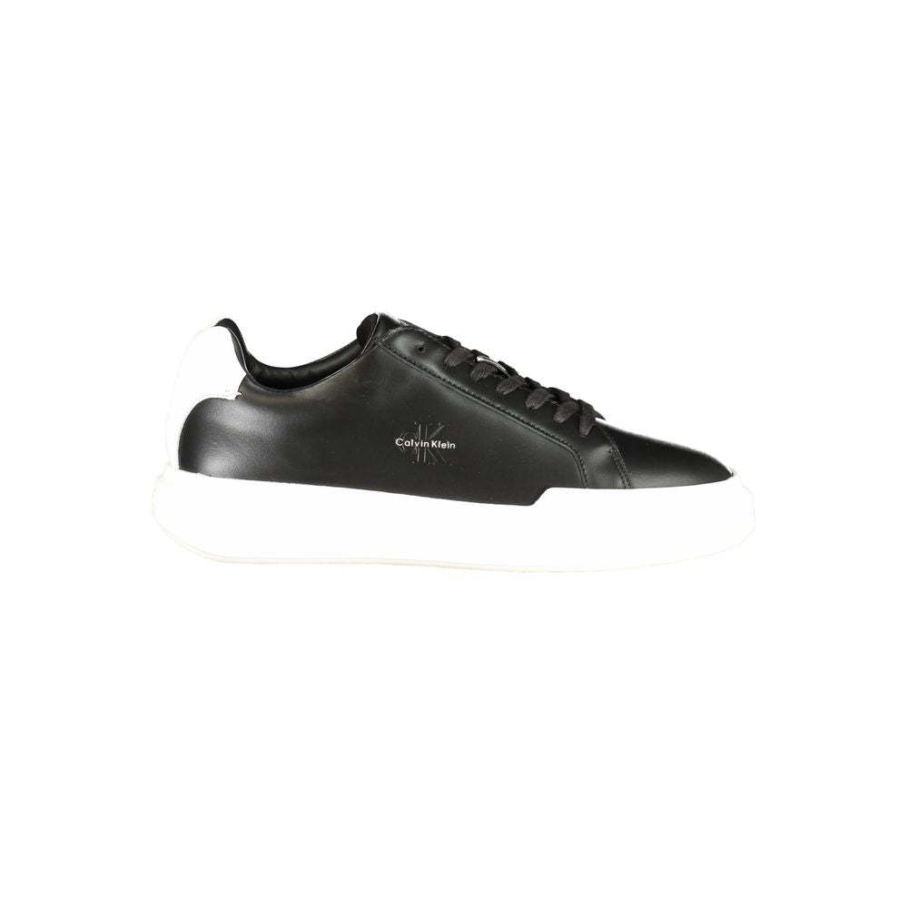 Calvin Klein Black Leather Men Sneaker | Regal Royce