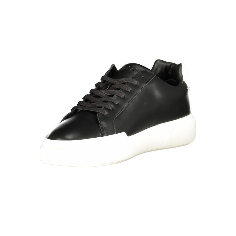 Calvin Klein Black Leather Men Sneaker | Regal Royce