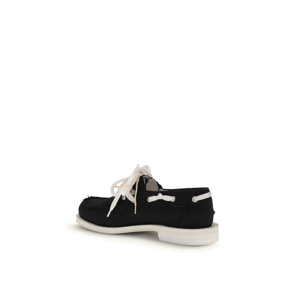 Dsquared² Black Cotton Slip-On Loafers | Regal Royce