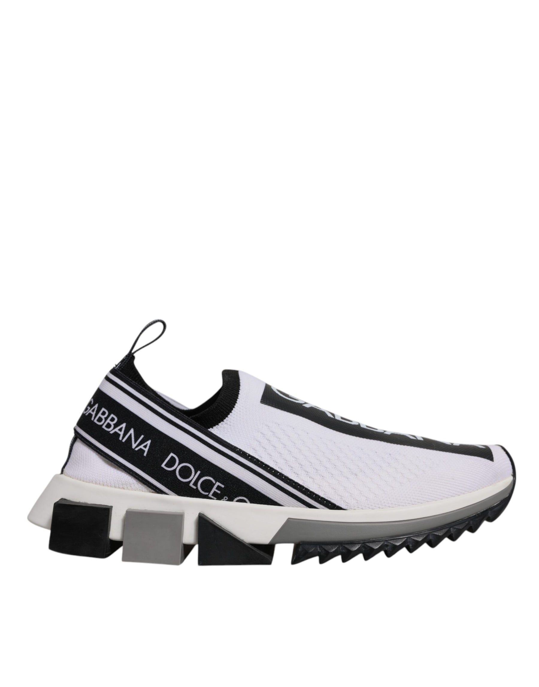 Dolce & Gabbana Black White Slip On Sorrento Sneakers Shoes | Regal Royce