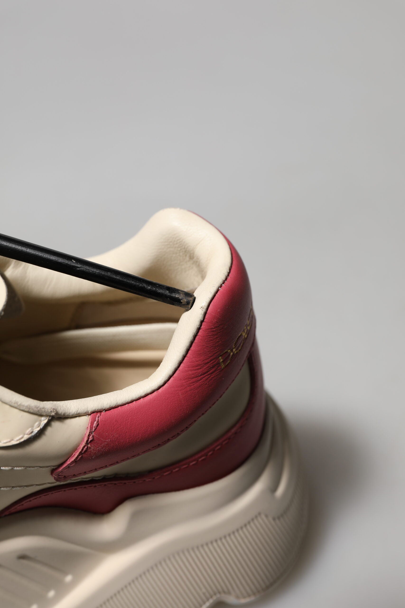 Dolce & Gabbana White Pink Leather Daymaster Sneakers Shoes | Regal Royce