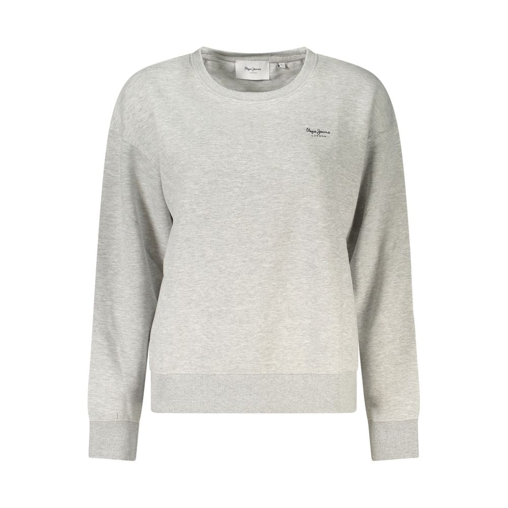 Pepe Jeans Grigio Cotton Women Sweatshirt | Regal Royce