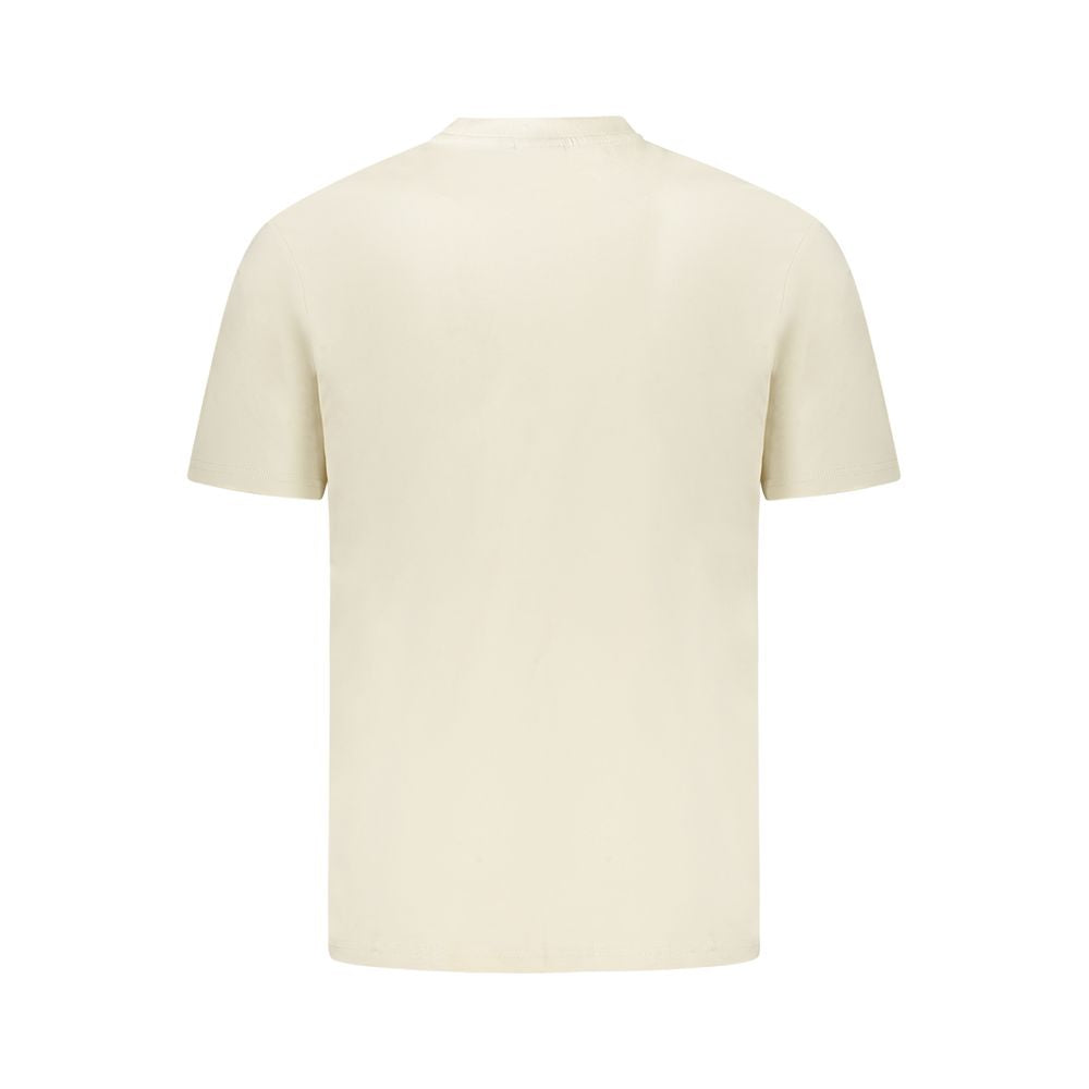 Napapijri Beige Cotton Men T-Shirt | Regal Royce