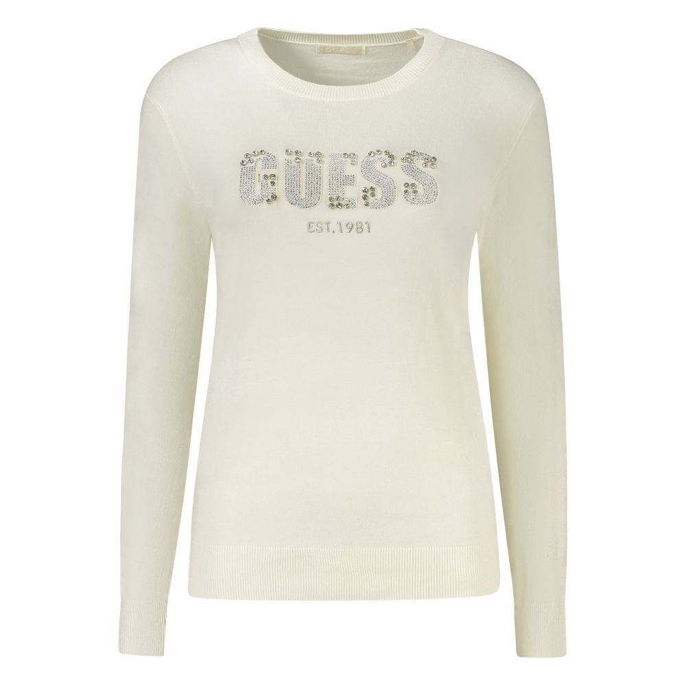 Guess Jeans Bianco Viscosa Women Sweater | Regal Royce