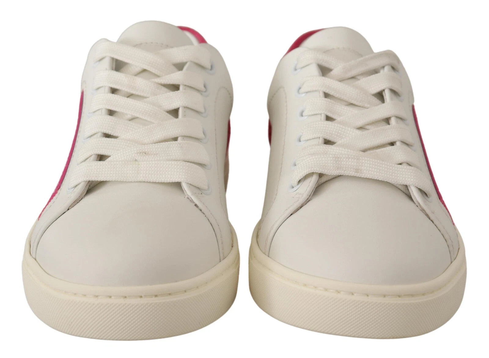 Dolce & Gabbana White Suede Leather Low Top Sneakers Shoes | Regal Royce