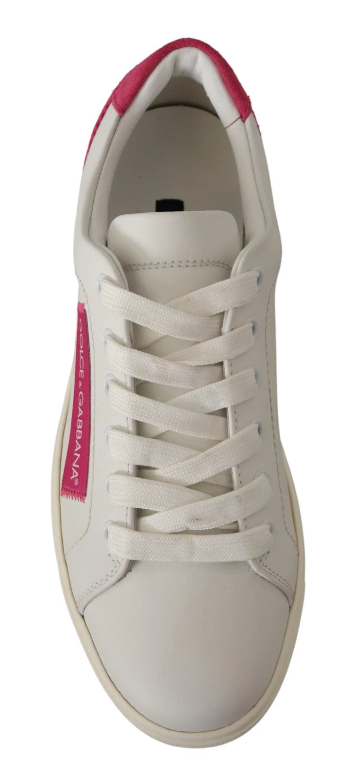 Dolce & Gabbana White Suede Leather Low Top Sneakers Shoes | Regal Royce