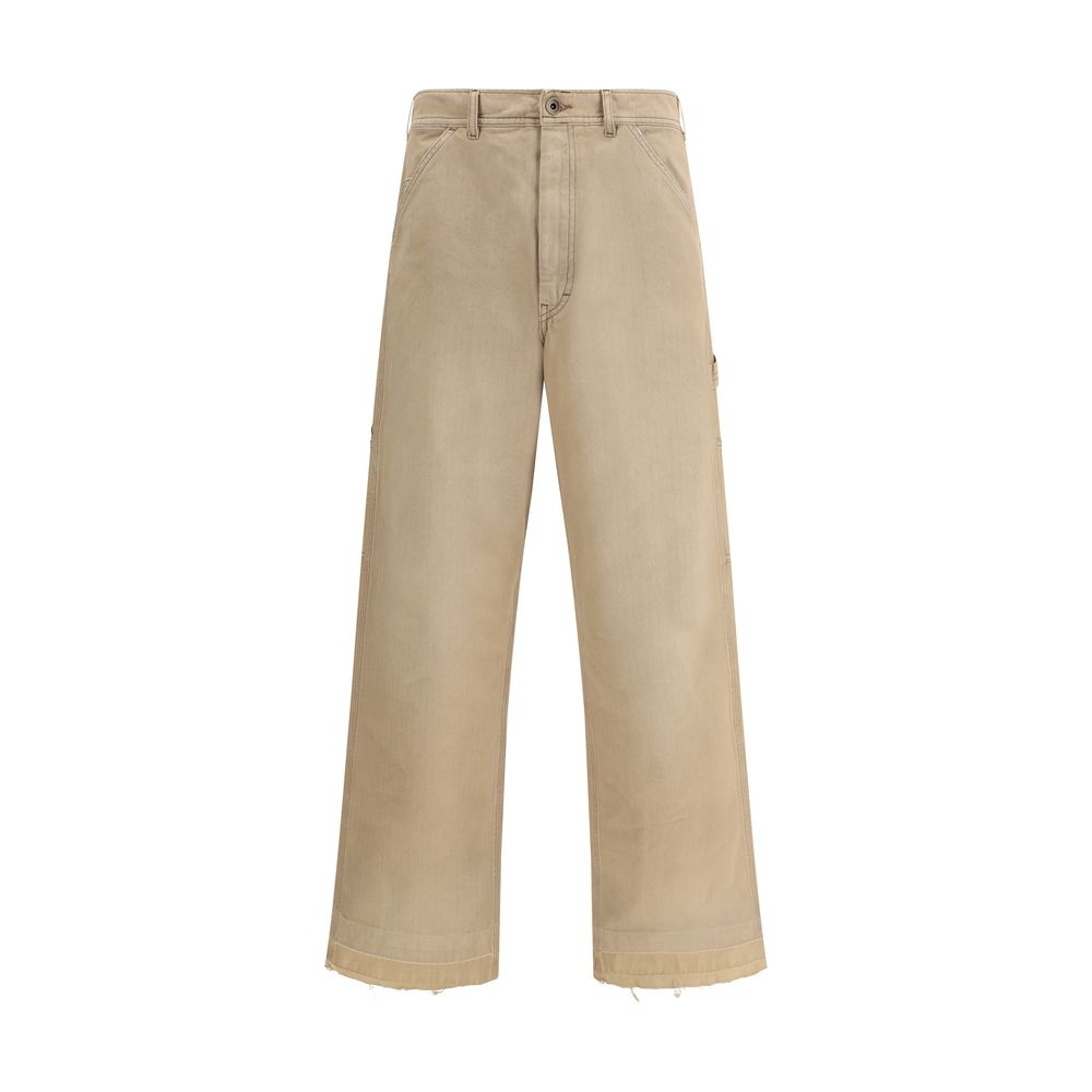 Margiela Beige Cotton Casual Pants | Regal Royce