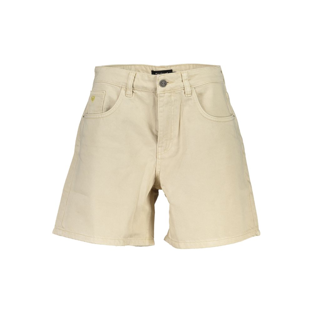 Desigual Beige Cotton Women Short | Regal Royce