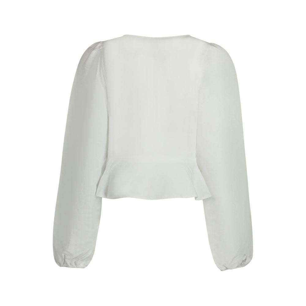 Guess Jeans Bianco Lyocell Women Shirt | Regal Royce
