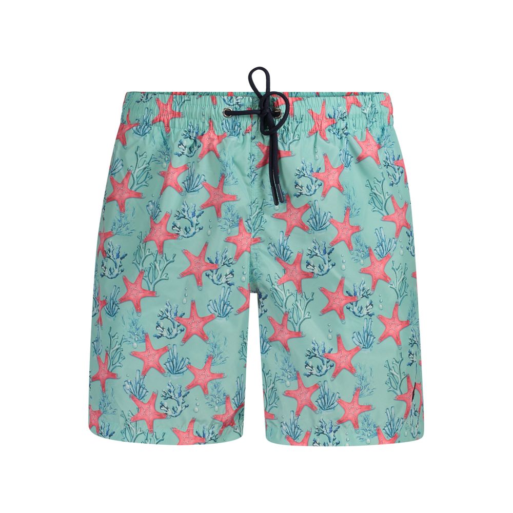 Norway 1963 Azzurro Polyester Men's Swim Boxer | Regal Royce