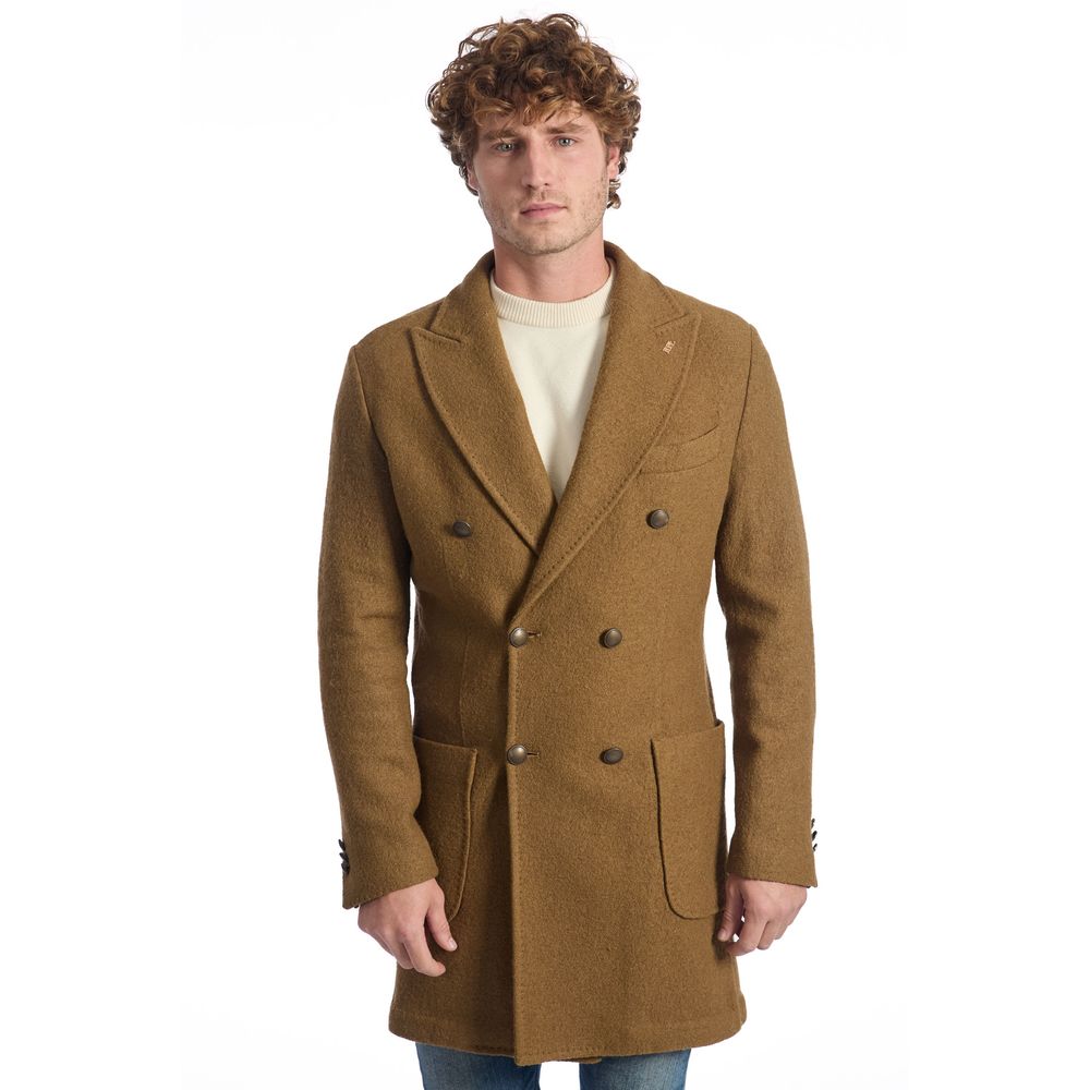 Roberto Pepe Luxury Brown Wool Men's Jacket | Regal Royce