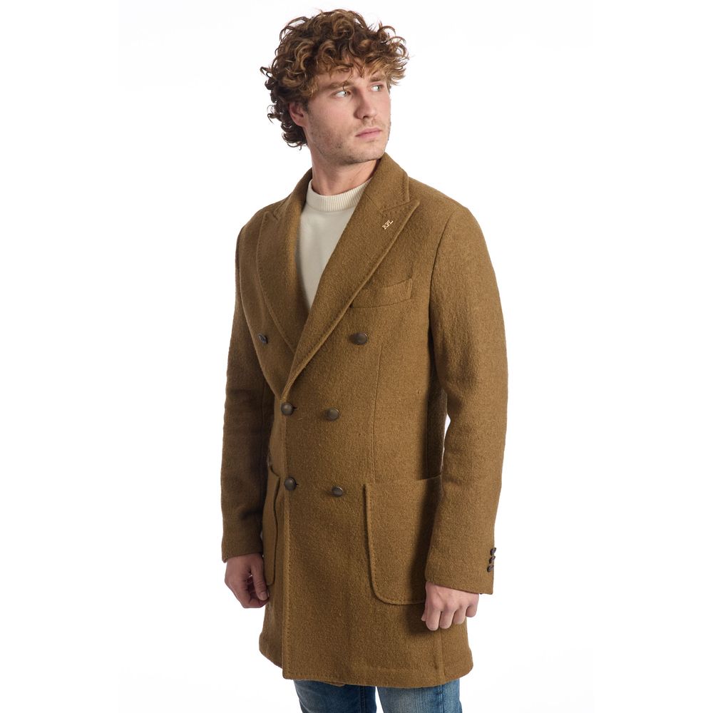 Roberto Pepe Luxury Brown Wool Men's Jacket | Regal Royce