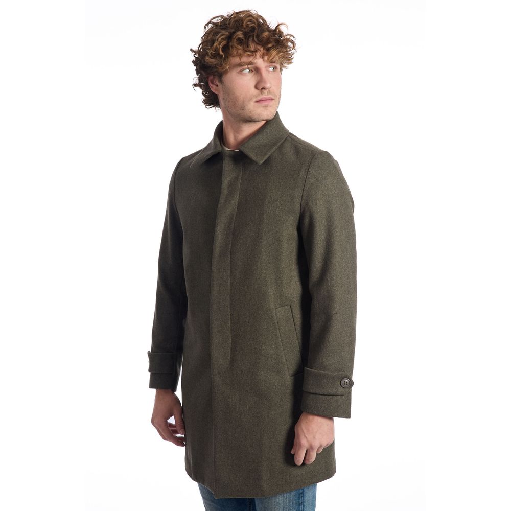 Roberto Pepe Luxury Green Wool Men Jacket | Regal Royce