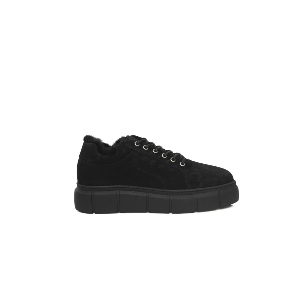 Cerruti 1881 Black Calfskin Women Platform Sneaker | Regal Royce