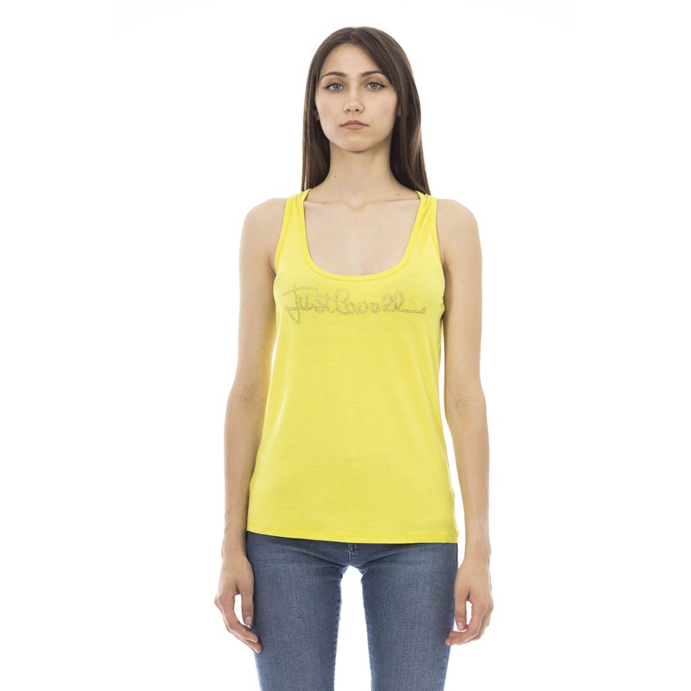 Just Cavalli Yellow Viscose Women Top | Regal Royce