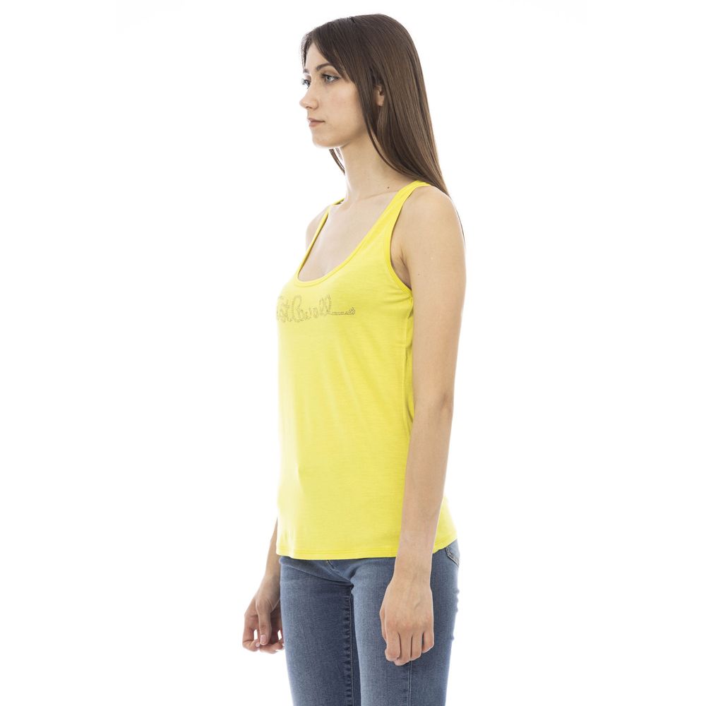 Just Cavalli Yellow Viscose Women Top | Regal Royce