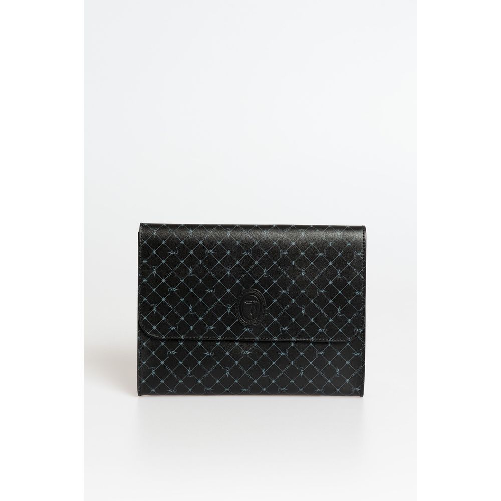 Trussardi Black Polyester Men Clutch | Regal Royce