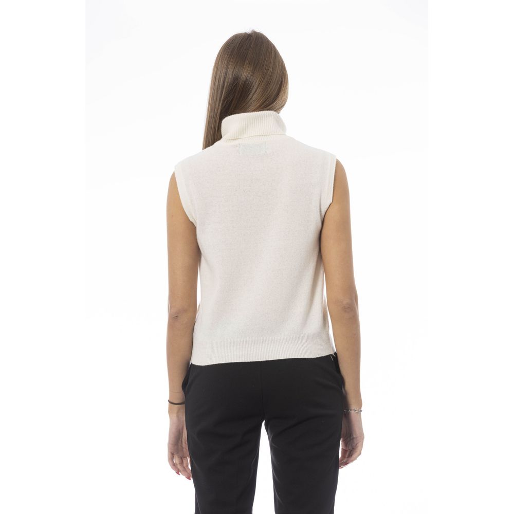 Baldinini Trend White Wool Women Sweater | Regal Royce