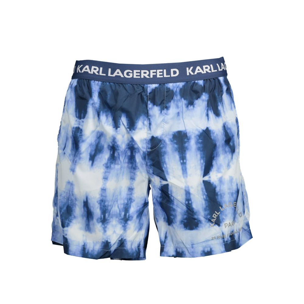 Karl Lagerfeld Azzurro Polyester Men's Swim Trunk | Regal Royce