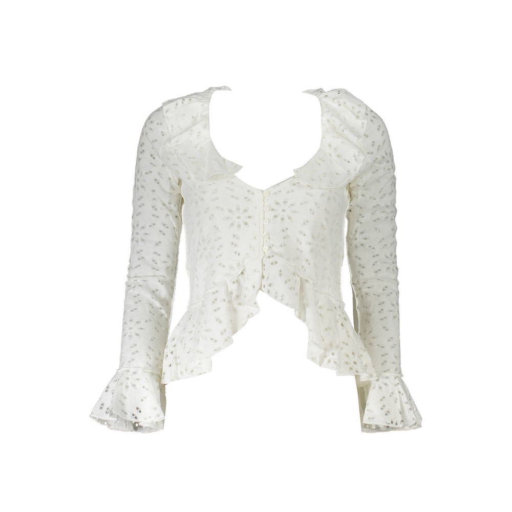 Desigual Bianco Cotton Women Blouse | Regal Royce