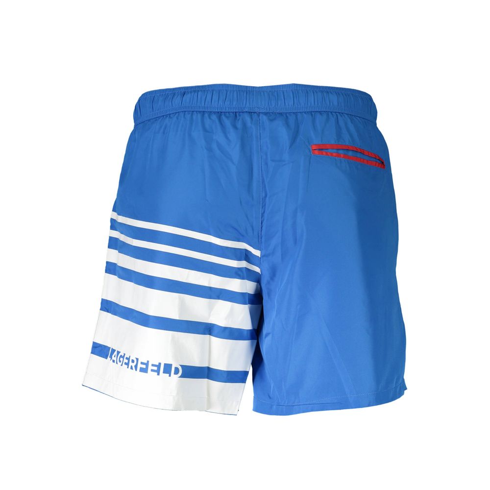 Karl Lagerfeld Azzurro Polyester Men's Swim Boxer | Regal Royce