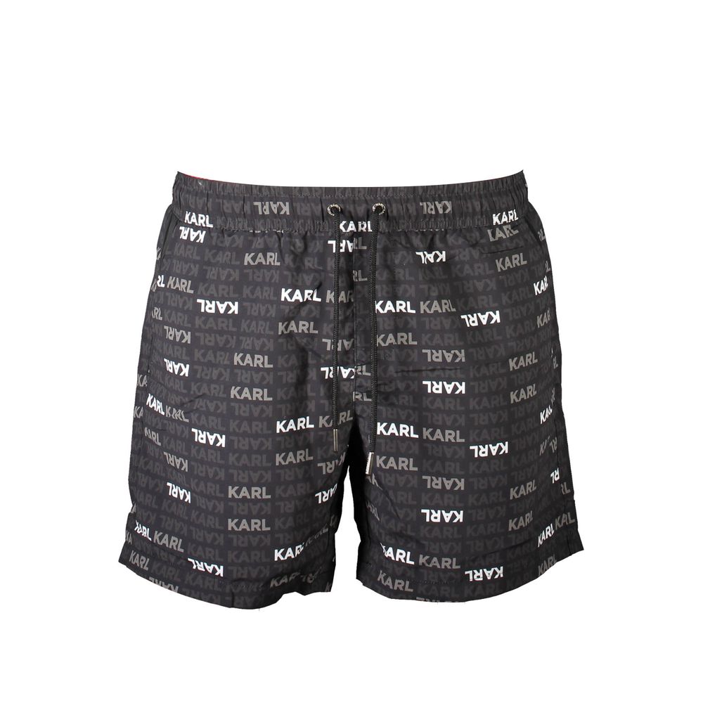 Karl Lagerfeld Nero Polyester Men's Swim Boxer | Regal Royce