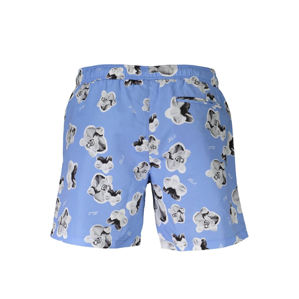 Karl Lagerfeld Azzurro Polyester Men Swim Boxer | Regal Royce