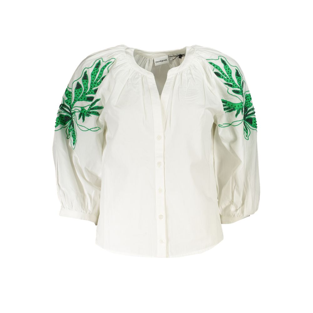 Desigual Bianco Polyester Women Shirt | Regal Royce