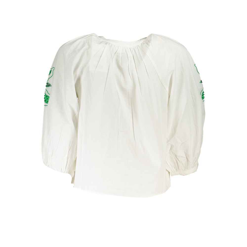 Desigual Bianco Polyester Women Shirt | Regal Royce