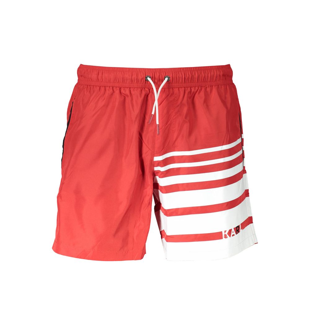 Karl Lagerfeld Rosso Poliestere Men's Swim Boxer | Regal Royce