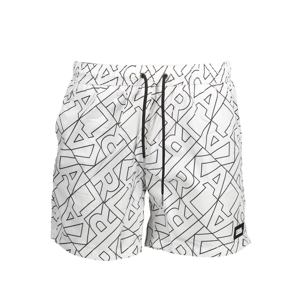 Karl Lagerfeld Bianco Polyester Men's Swim Boxer | Regal Royce