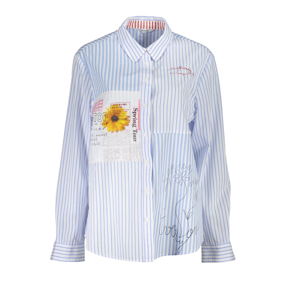 Desigual Azzurro Viscosa Woman Shirt | Regal Royce