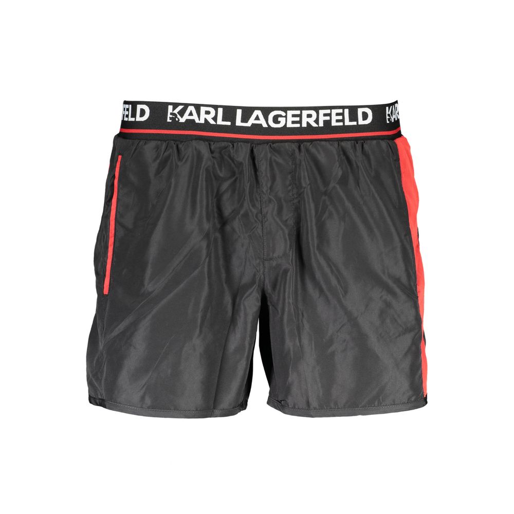 Karl Lagerfeld Nero Poliestere Mens Swim Boxer | Regal Royce