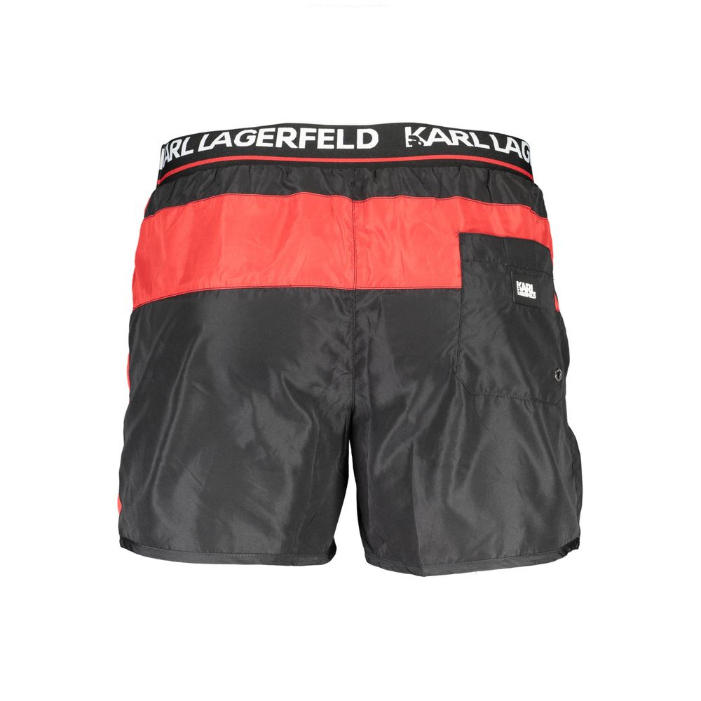Karl Lagerfeld Nero Poliestere Mens Swim Boxer | Regal Royce
