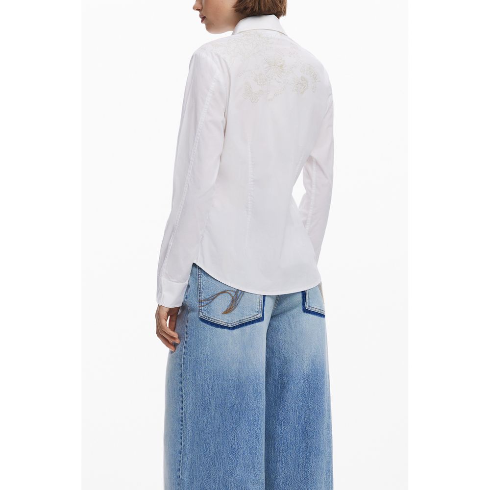 Desigual Bianco Cotton Womens Shirt | Regal Royce