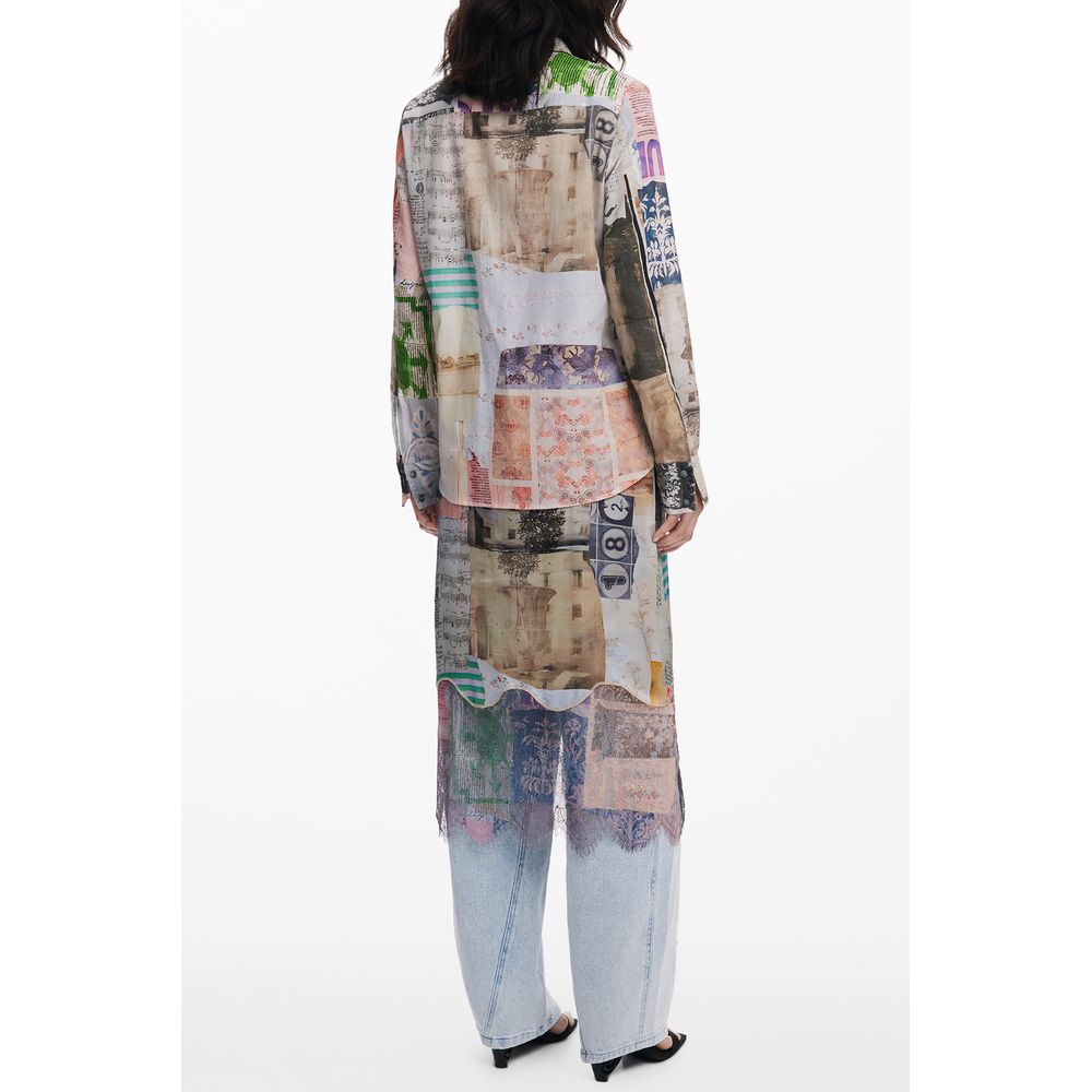 Desigual Beige Cotton Women Shirt | Regal Royce