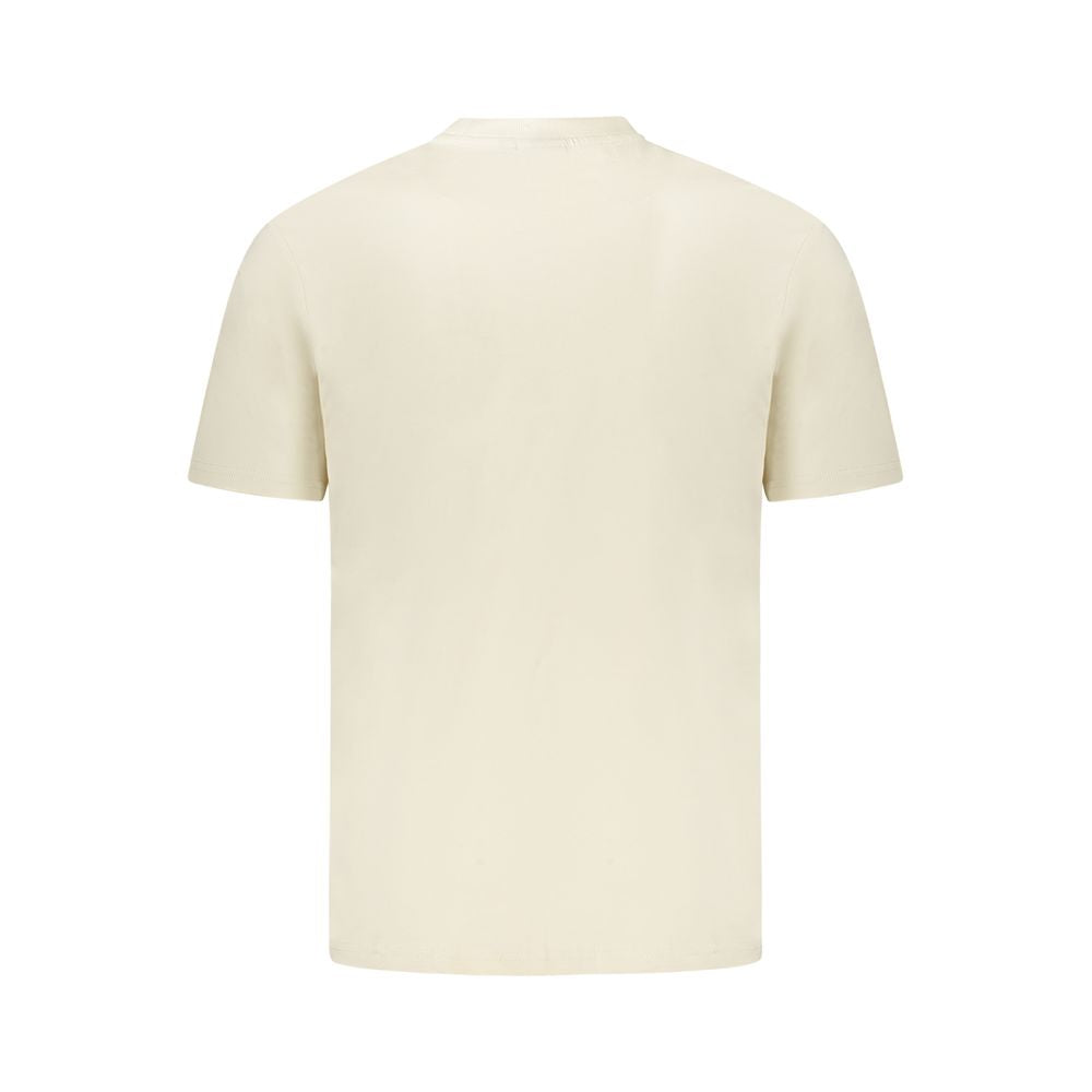 Napapijri Beige Cotton Men T-Shirt | Regal Royce
