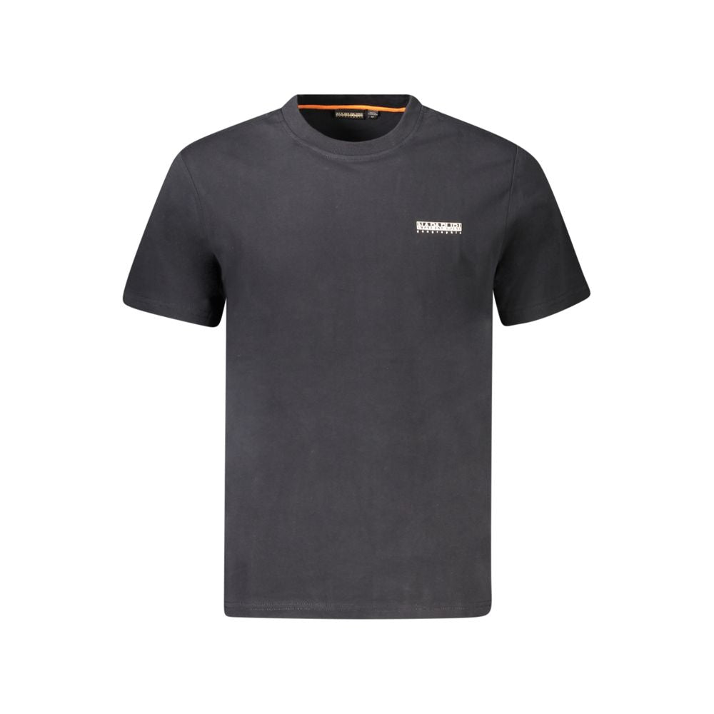 Napapijri Black Cotton Men T-Shirt | Regal Royce