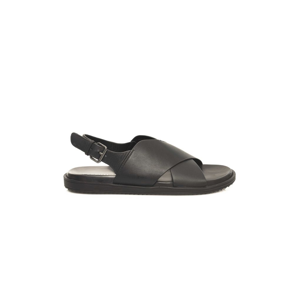 Cerruti 1881 Black Leather Men Sandal | Regal Royce