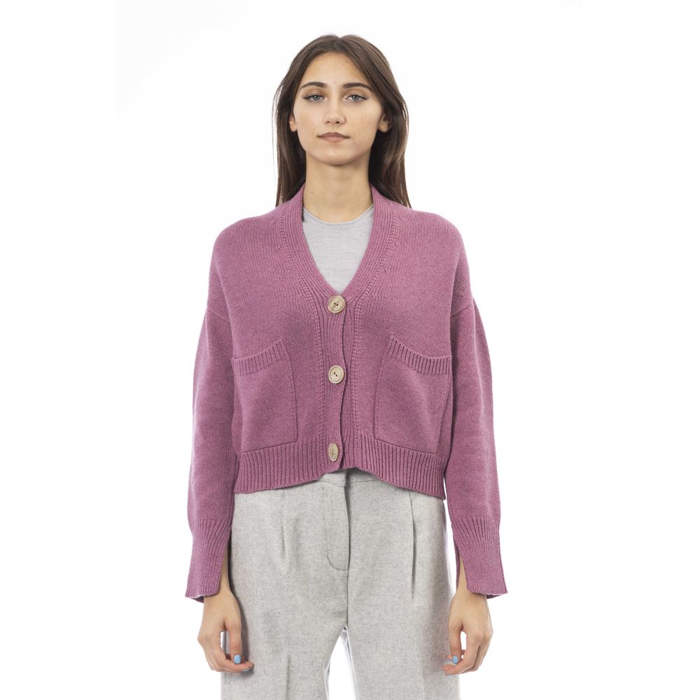 Alpha Studio Multicolor Merino Wool Women Cardigan | Regal Royce