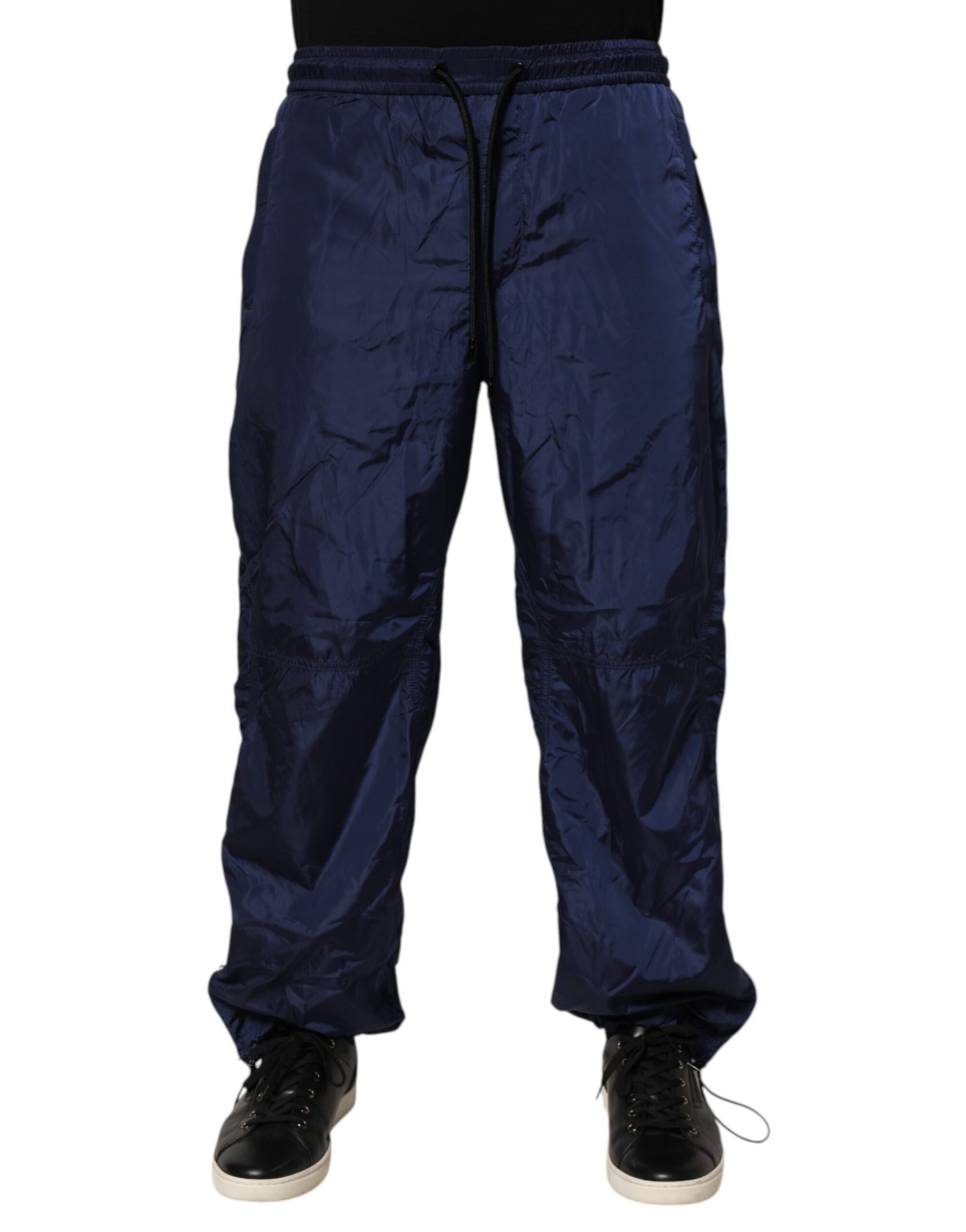 Dolce & Gabbana Blue Nylon Straight Jogger Sweatpants Pants | Regal Royce